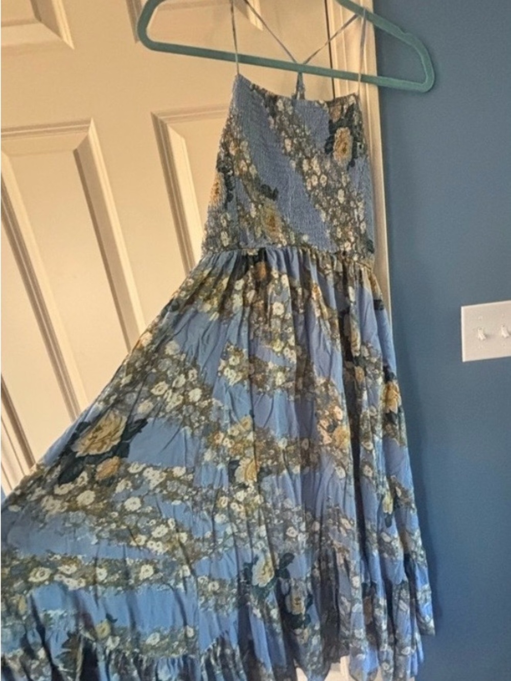 Free People Blue Floral Maxi Dress